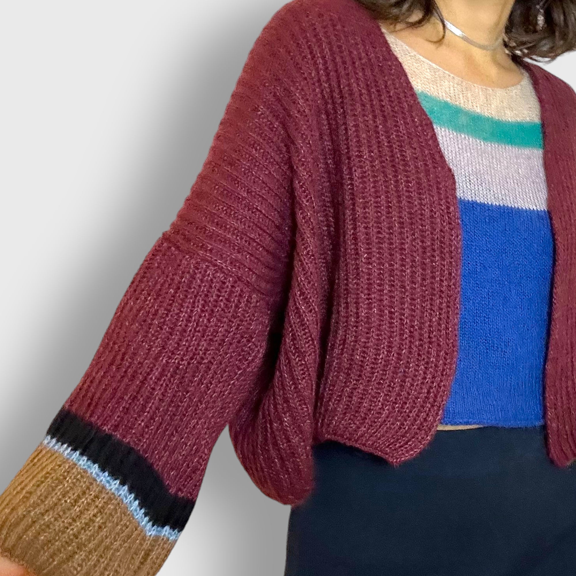 Burgundy Redwood Cashmere Cardigan