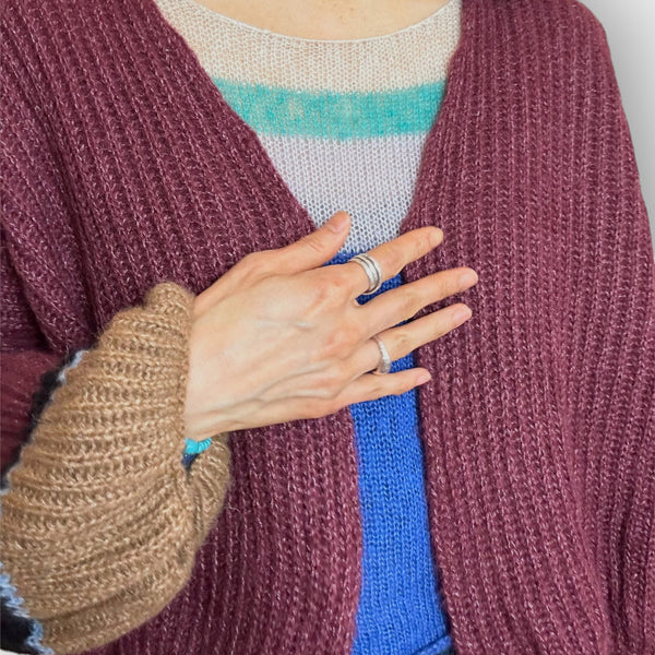 Burgundy Redwood Cashmere Cardigan