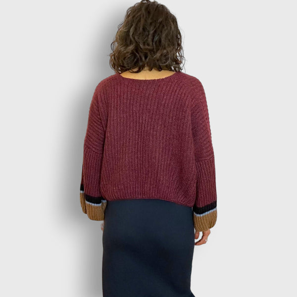 Burgundy Redwood Cashmere Cardigan