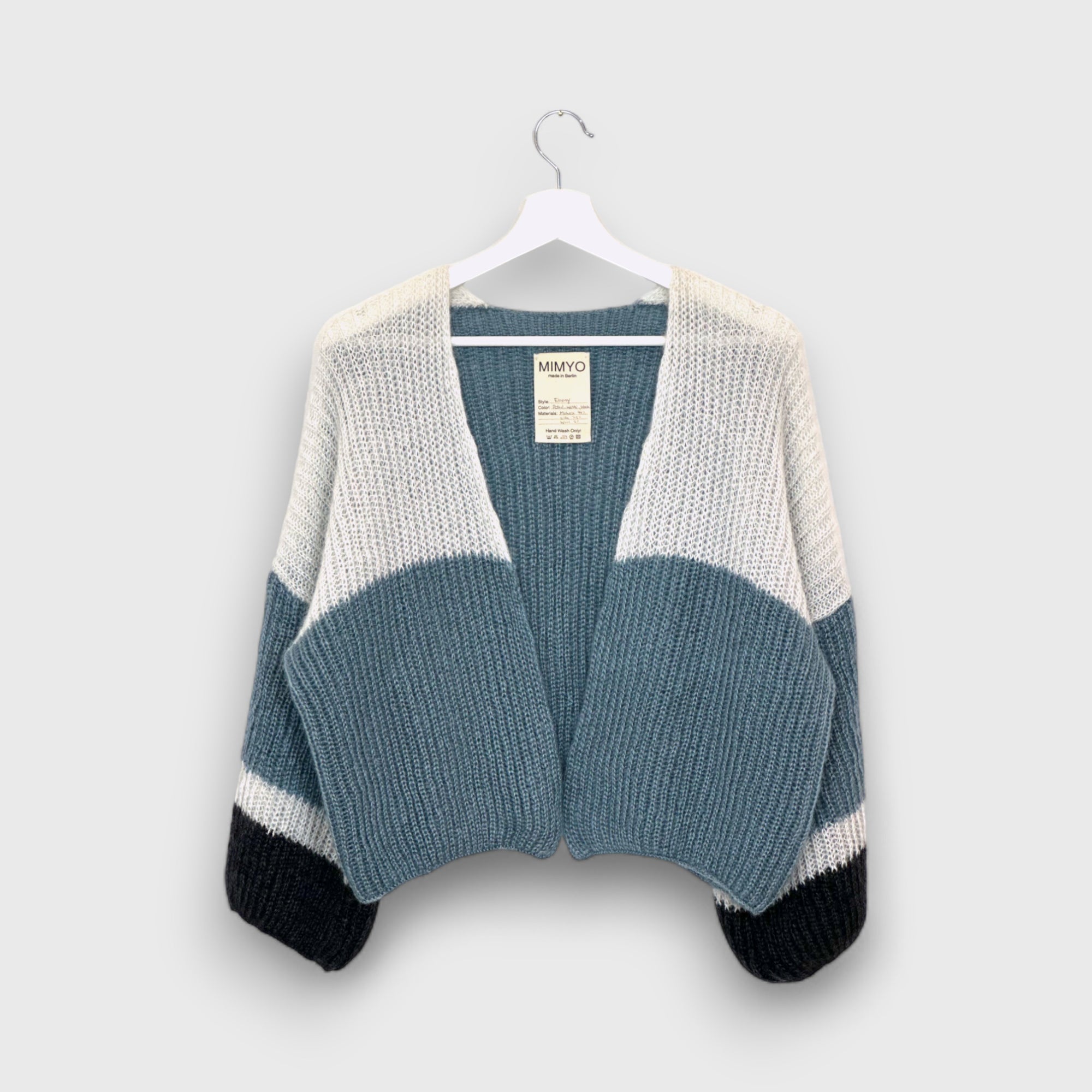 Pale Blue Ebony Mohair Cardigan