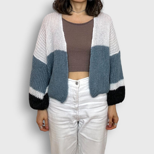 Pale Blue Ebony Mohair Cardigan