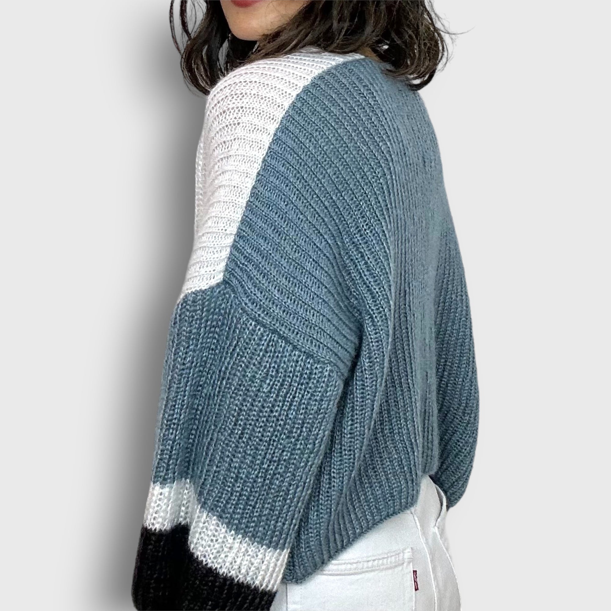 Pale Blue Ebony Mohair Cardigan