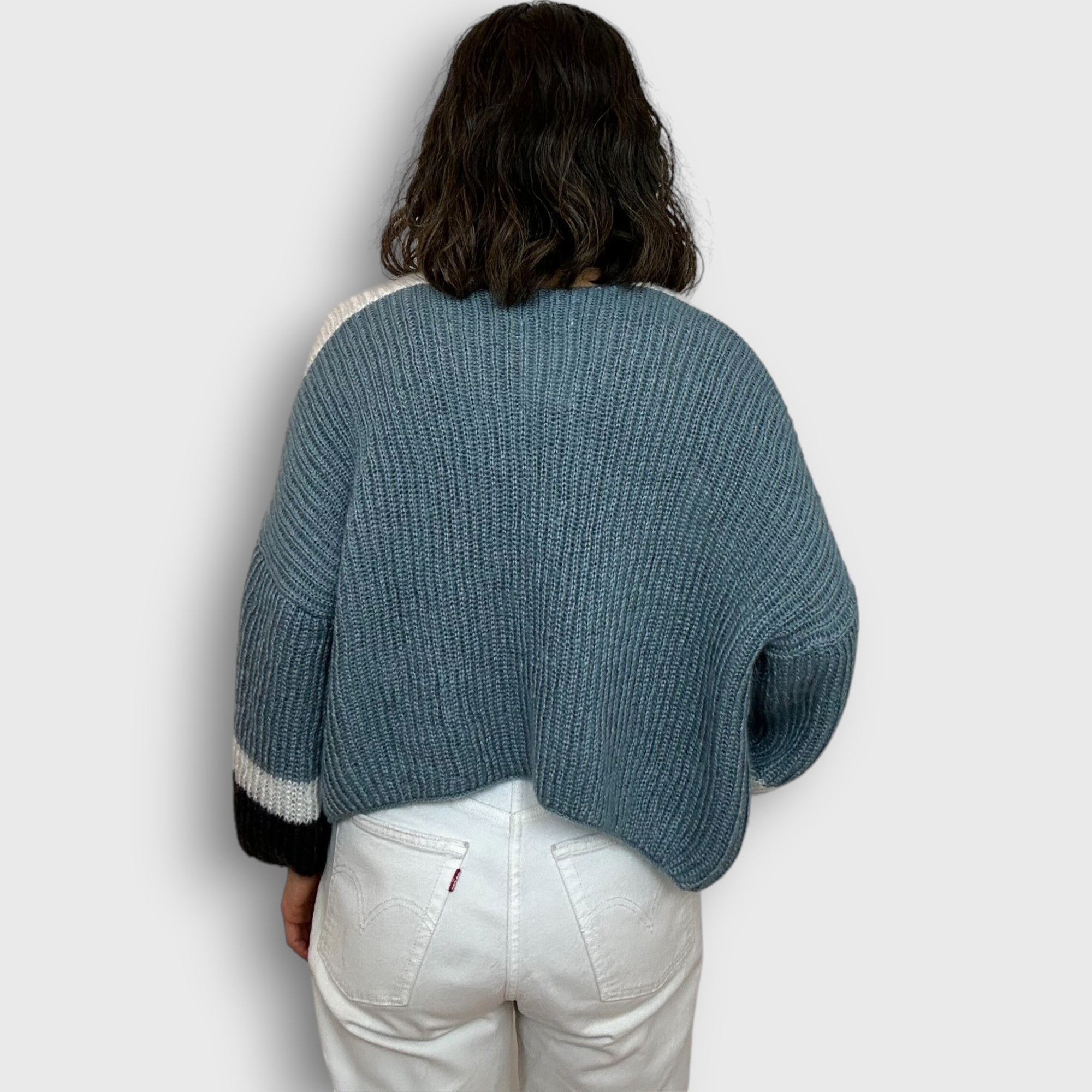 Pale Blue Ebony Mohair Cardigan