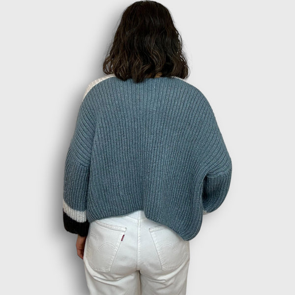 Pale Blue Ebony Mohair Cardigan