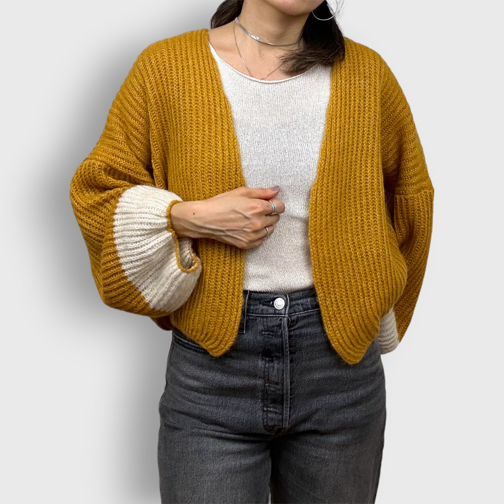 Mustard Maple Cashmere Cardigan