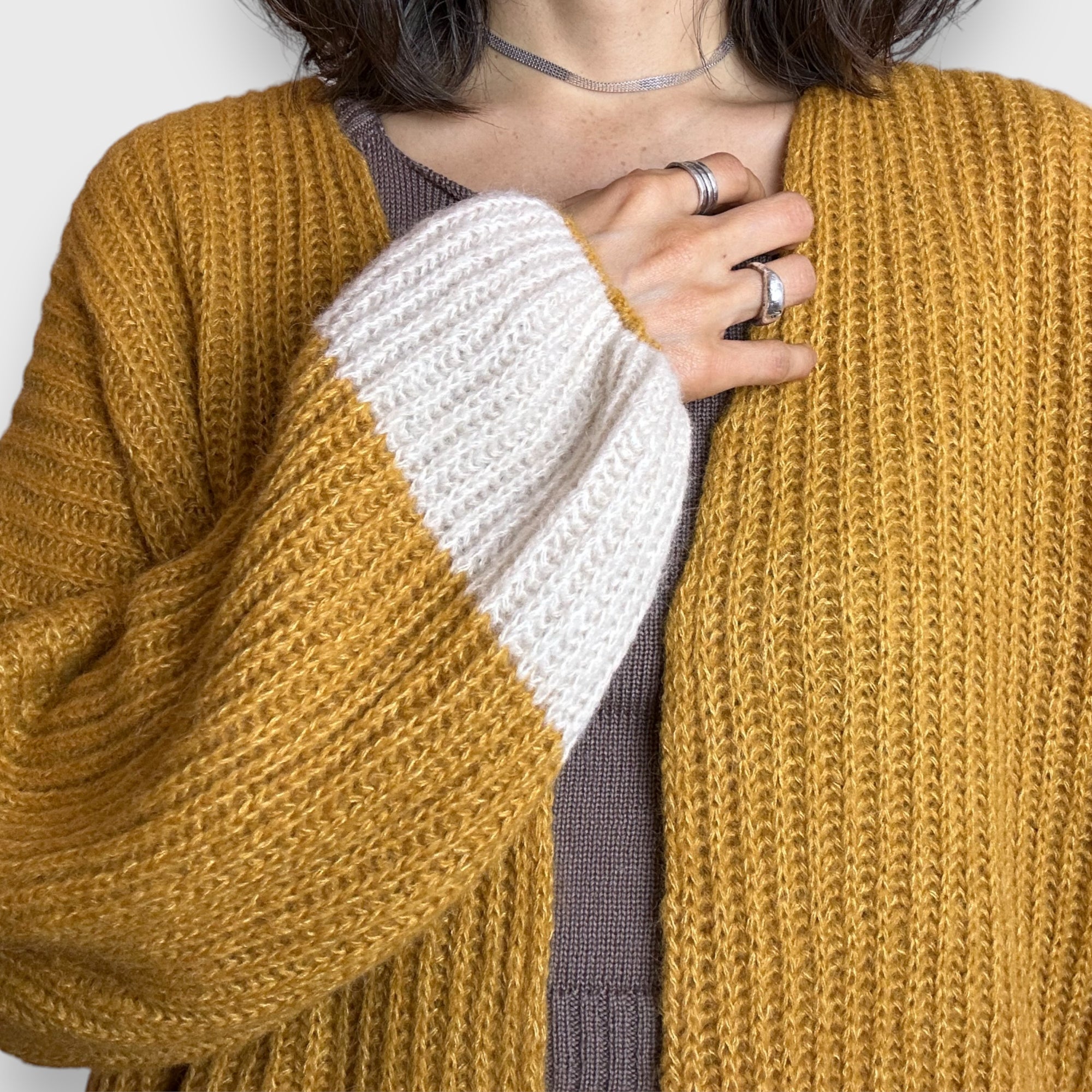 Mustard Maple Cashmere Cardigan