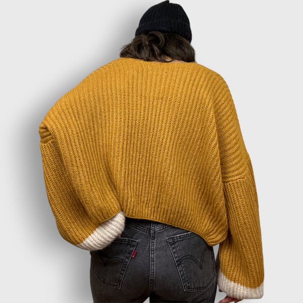 Mustard Maple Cashmere Cardigan