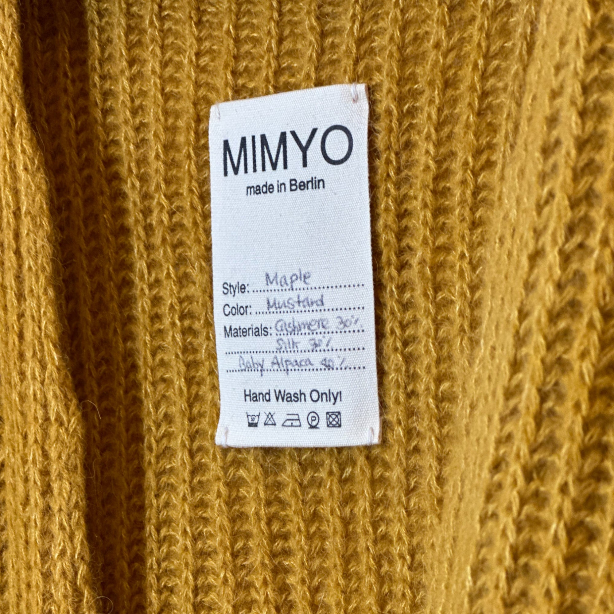 Mustard Maple Cashmere Cardigan