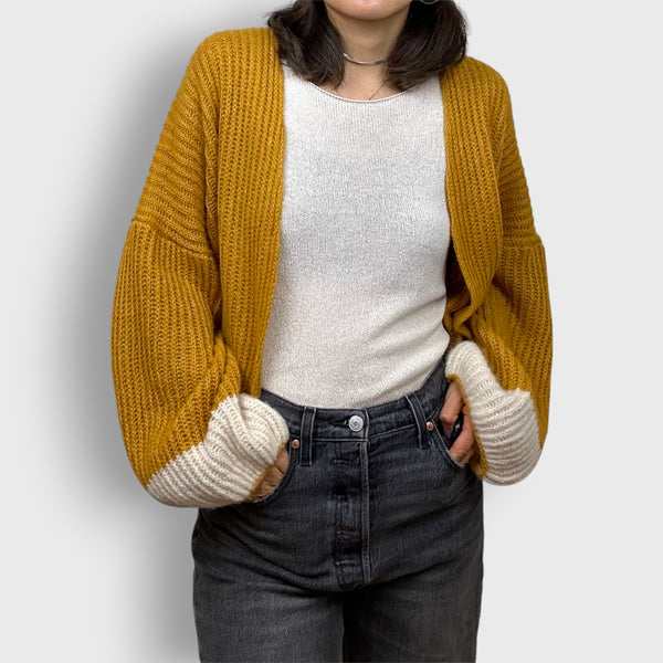 Mustard Maple Cashmere Cardigan