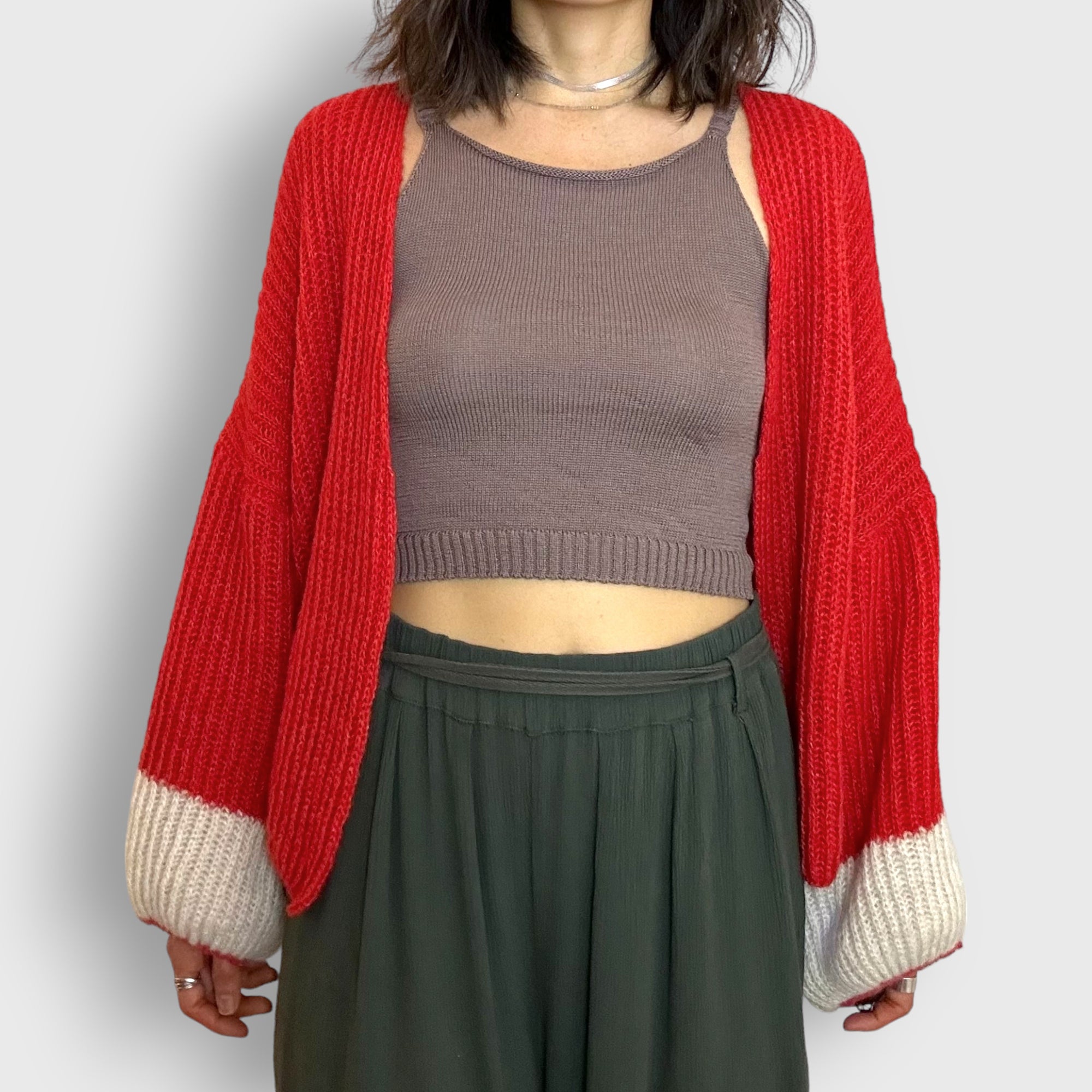 Red Maple Cashmere Cardigan