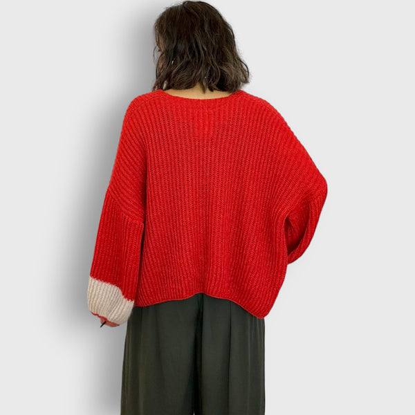 Red Maple Cashmere Cardigan