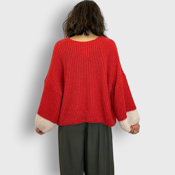 Red Maple Cashmere Cardigan