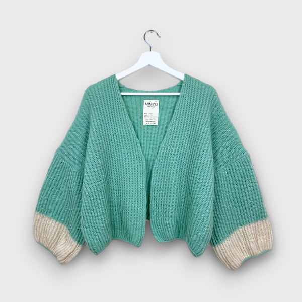 Mint Chunky Cashmere Cardigan