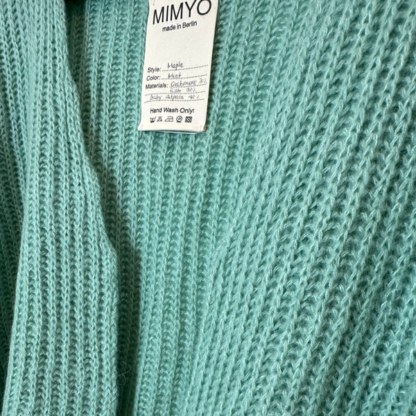 Mint Chunky Cashmere Cardigan