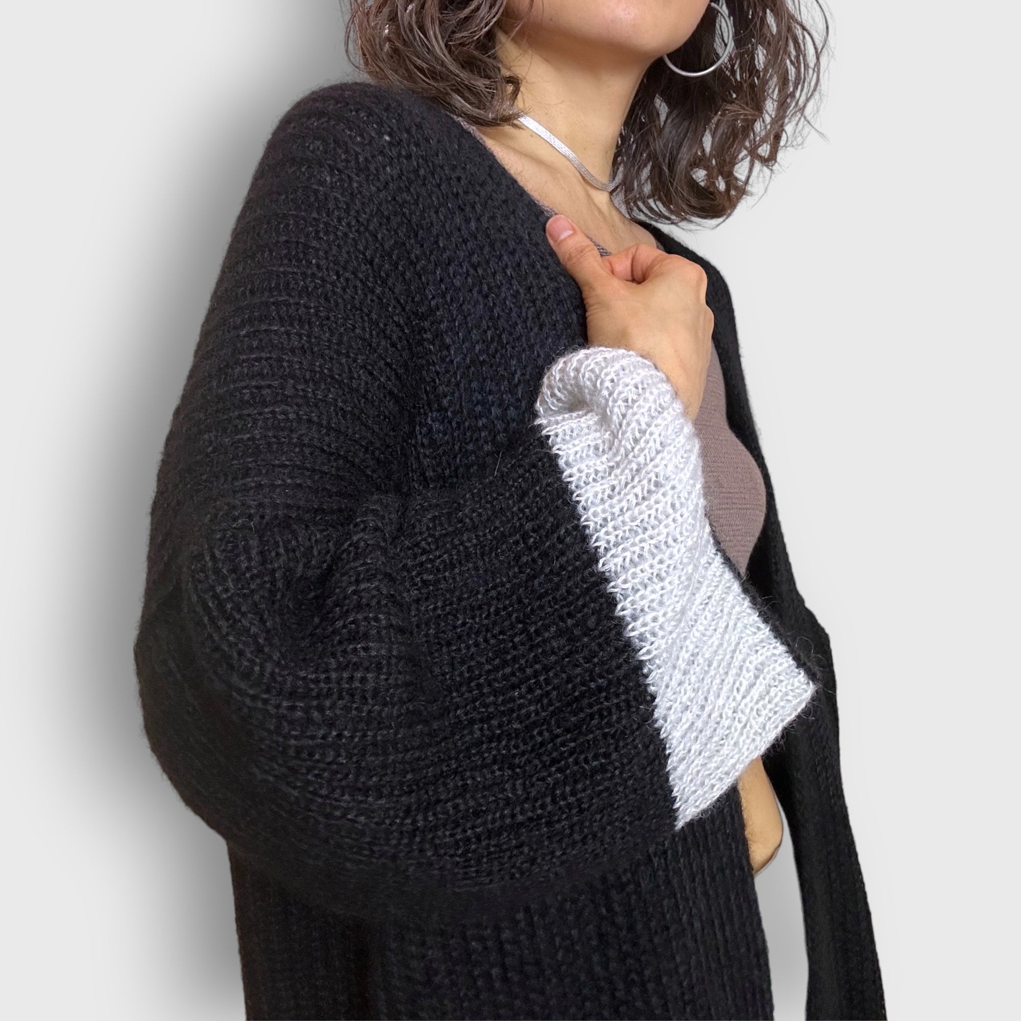 Black Willow Long Mohair Cardigan