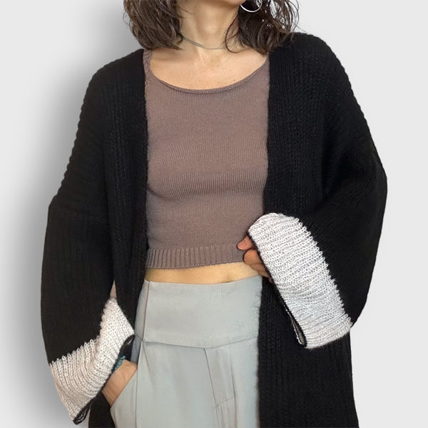 Black Willow Long Mohair Cardigan