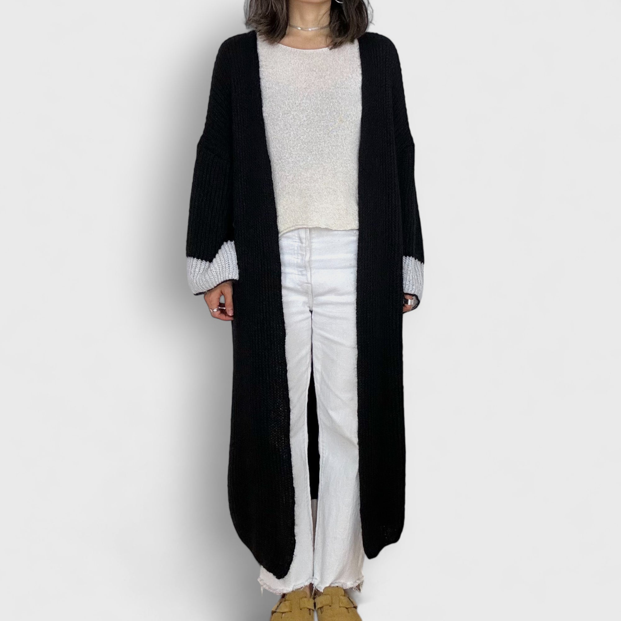 Black Willow Long Mohair Cardigan