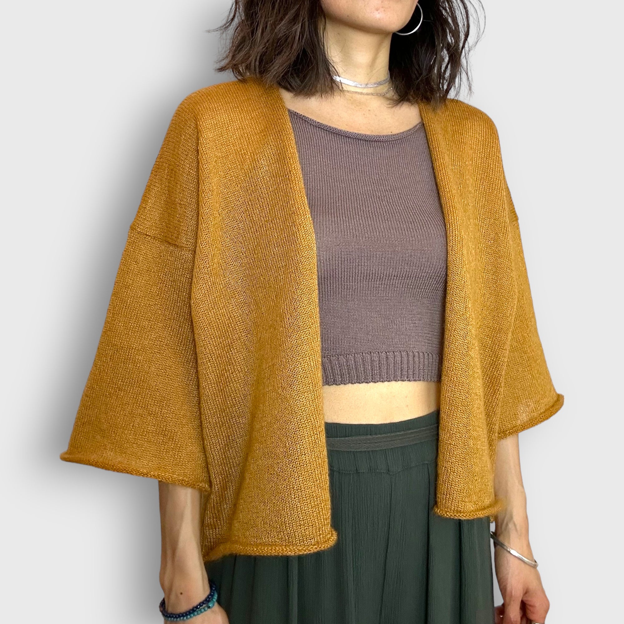 Mustard Apple Robe Cardigan