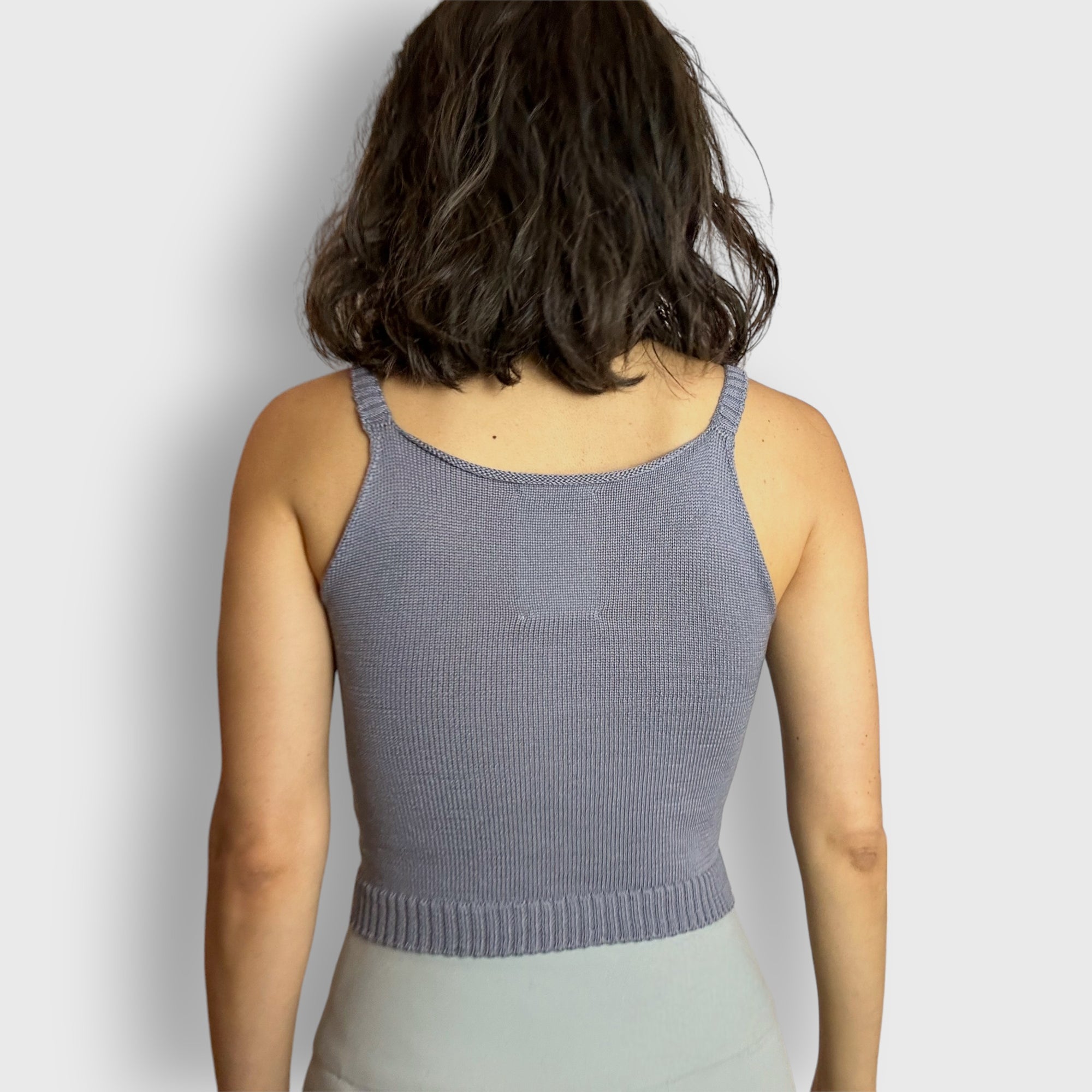 Blue Grey Butternut Crop Top