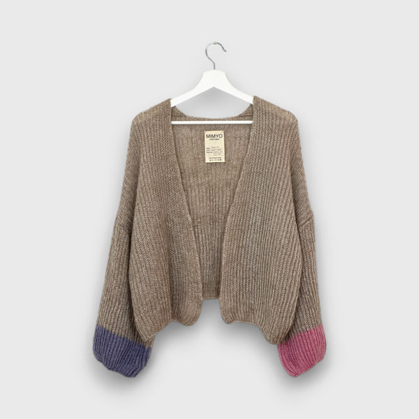 Soft Taupe Dogwood Mohair Cardigan