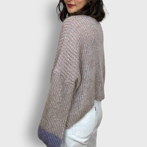 Soft Taupe Dogwood Mohair Cardigan