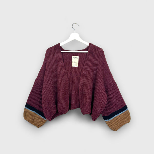 Burgundy Redwood Cashmere Cardigan