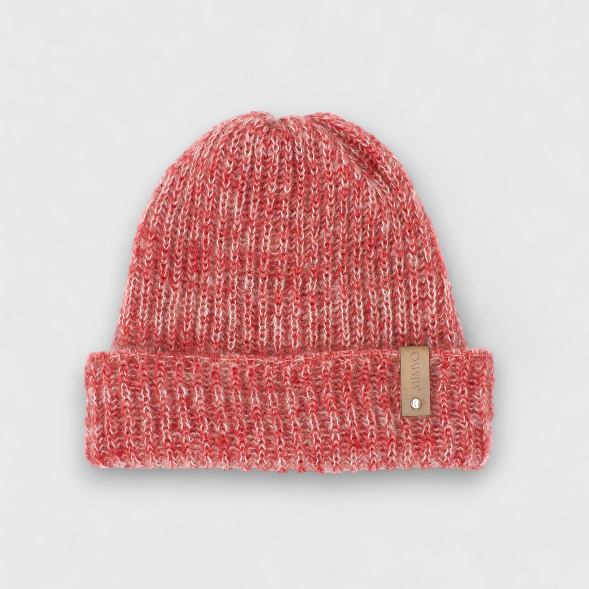 Coral Mohair & Silk Beanie