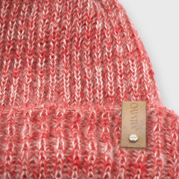 Coral Mohair & Silk Beanie