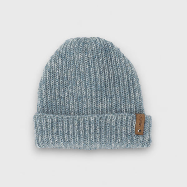 Sky Blue Mohair & Silk Beanie