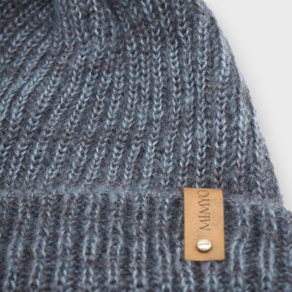 Blue Mohair & Silk Beanie