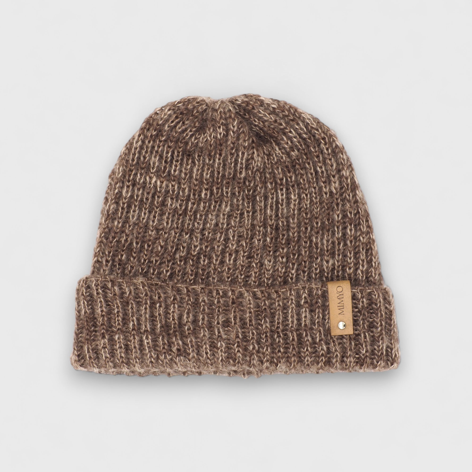 Soft Brown Mohair & Silk Beanie