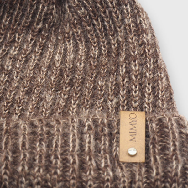 Soft Brown Mohair & Silk Beanie