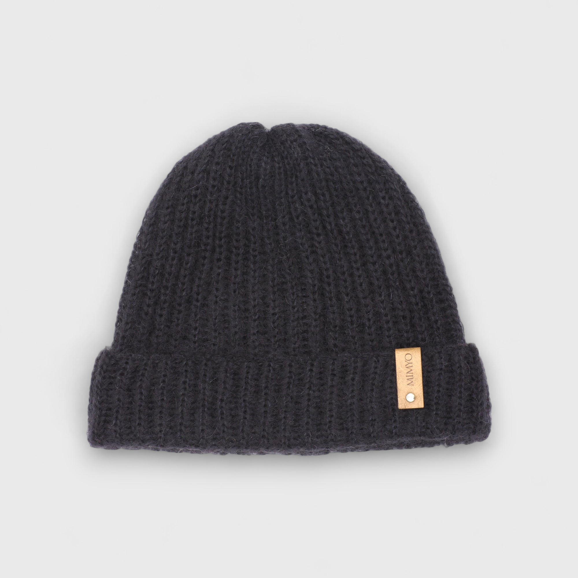 Black Mohair & Silk Beanie