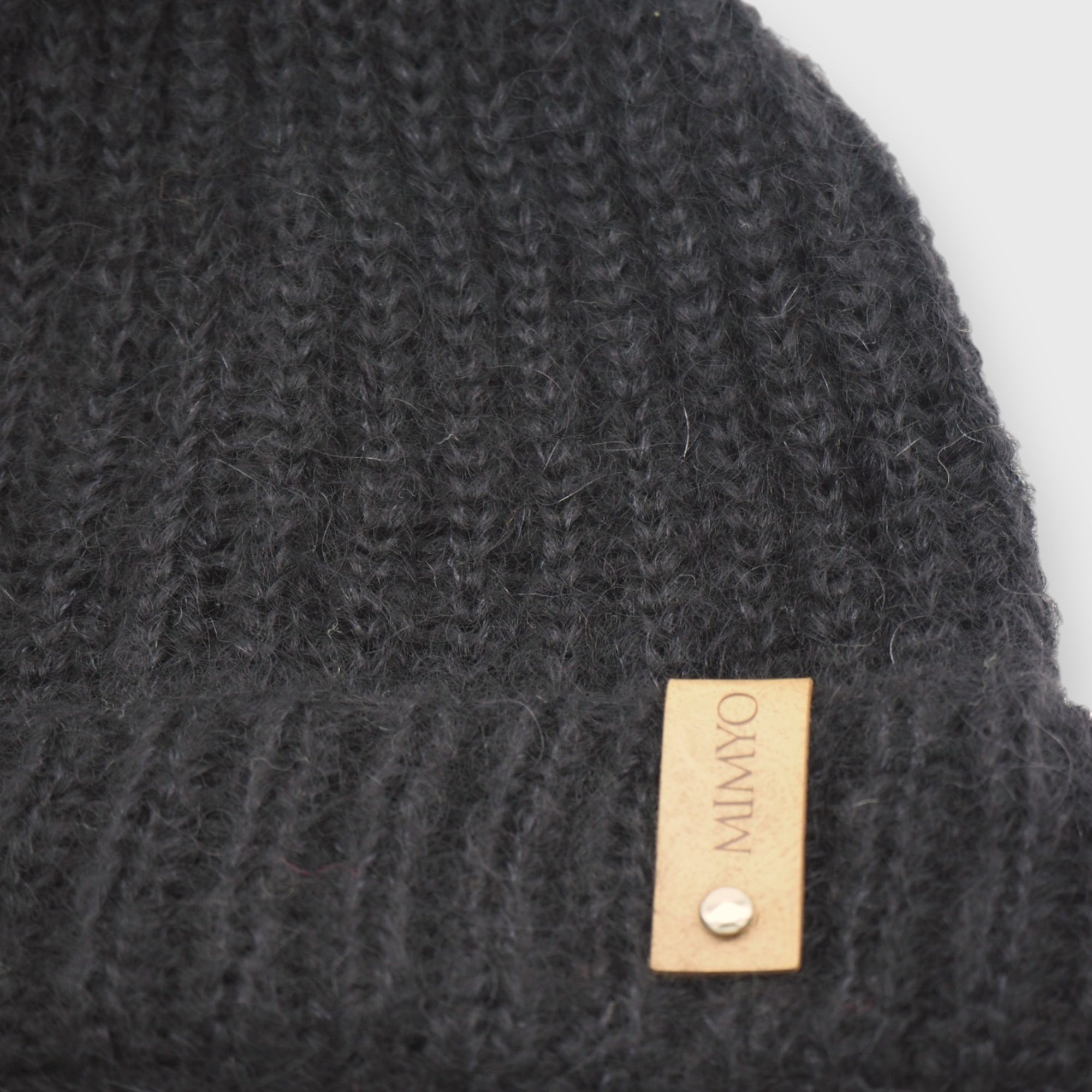 Black Mohair & Silk Beanie