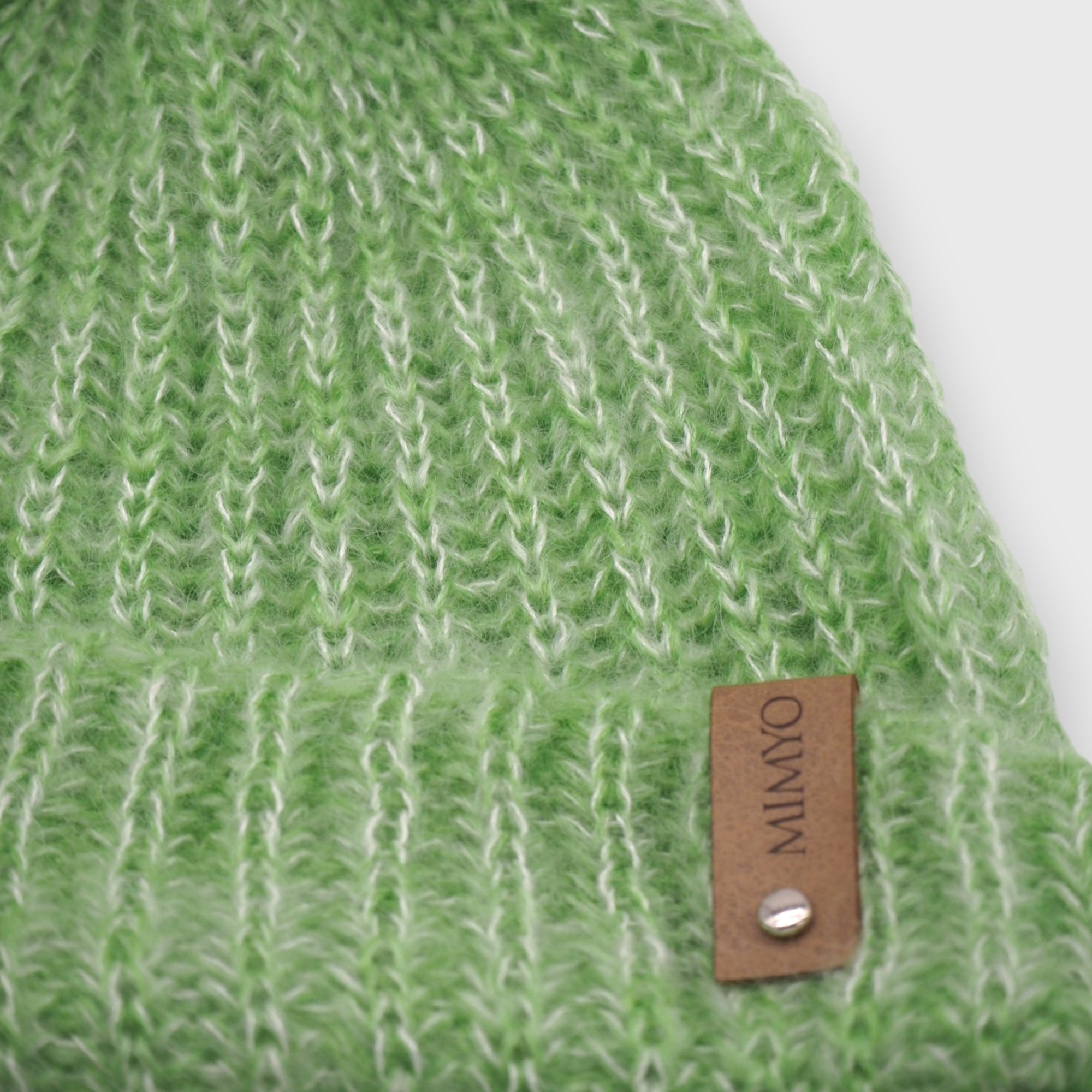 Lime Green Mohair & Silk Beanie