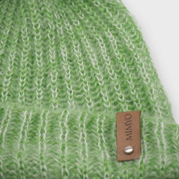 Lime Green Mohair & Silk Beanie