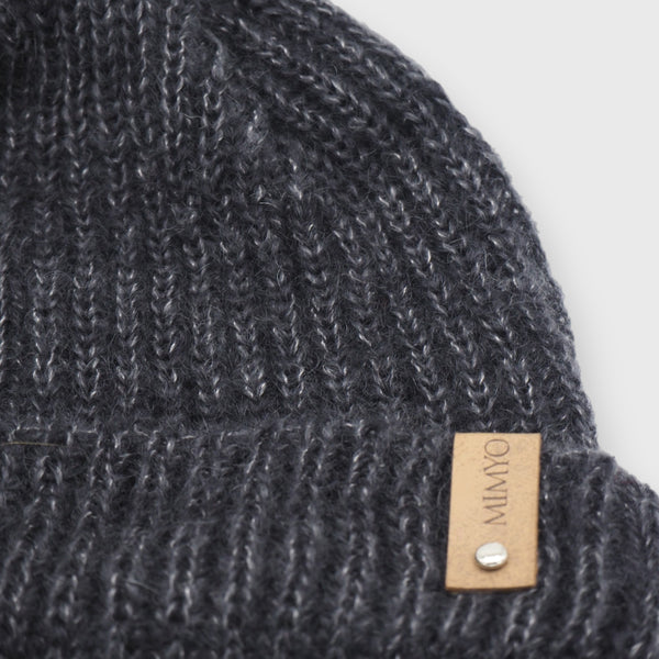 Charcoal Mohair & Silk Beanie