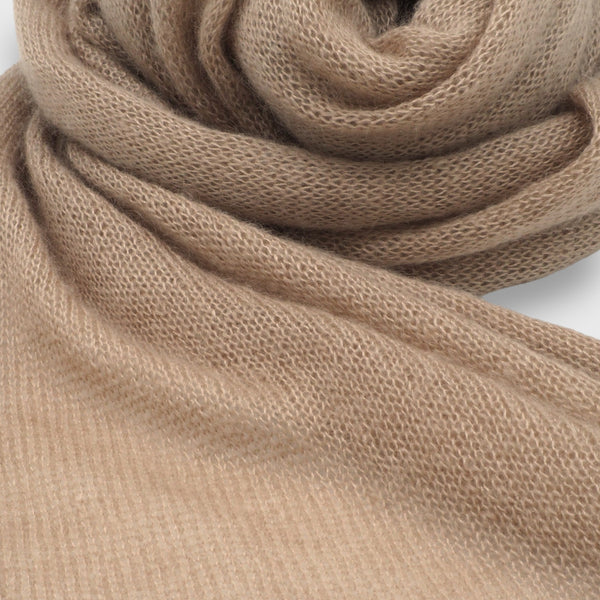 Beige Mohair & Silk Scarf