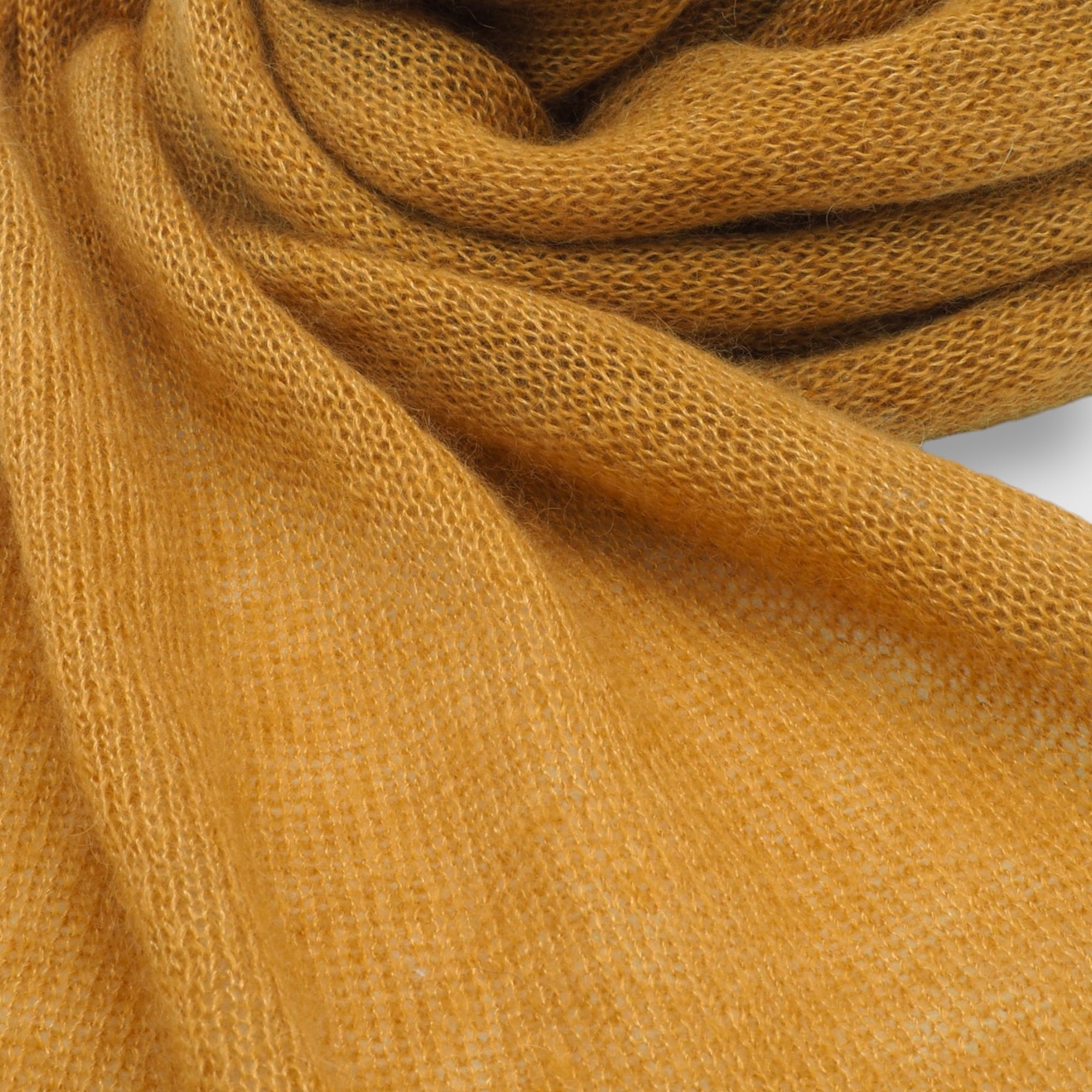 Mustard Mohair & Silk Scarf