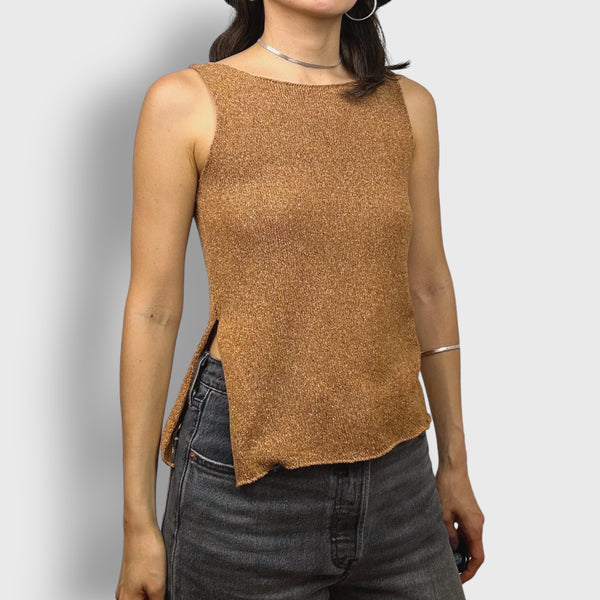 Mustard Elm Silk Top