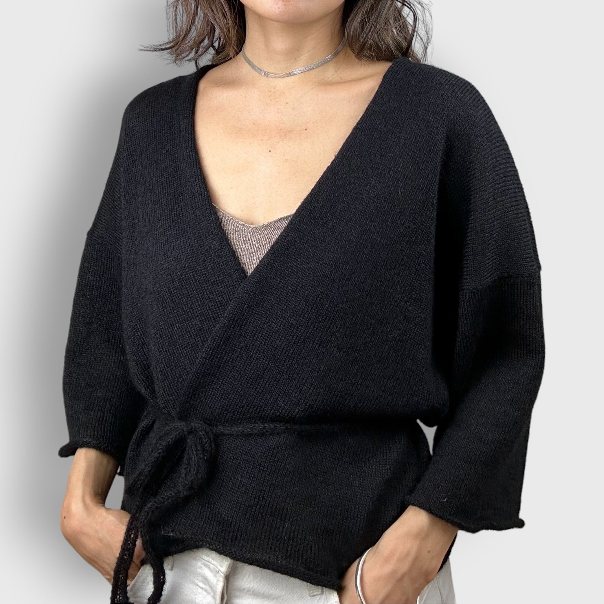 Black Apple Robe Cardigan