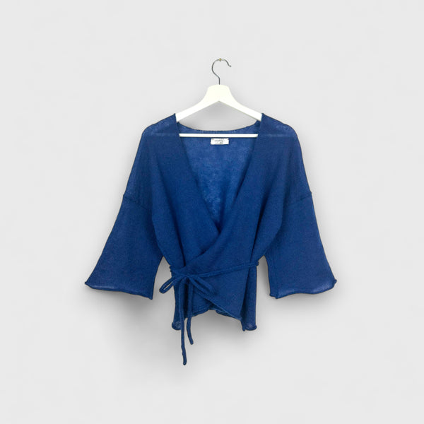 Navy Apple Robe Cardigan